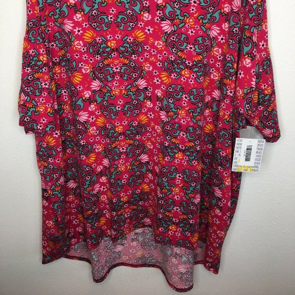 lularoe 3xl irma floral Pink Green Yellow NWT - Picture 3 of 5